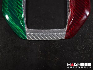 Alfa Romeo Stelvio Shift Gate Trim Panel - Carbon Fiber - Pre '20 - Italian Theme  - Feroce Carbon